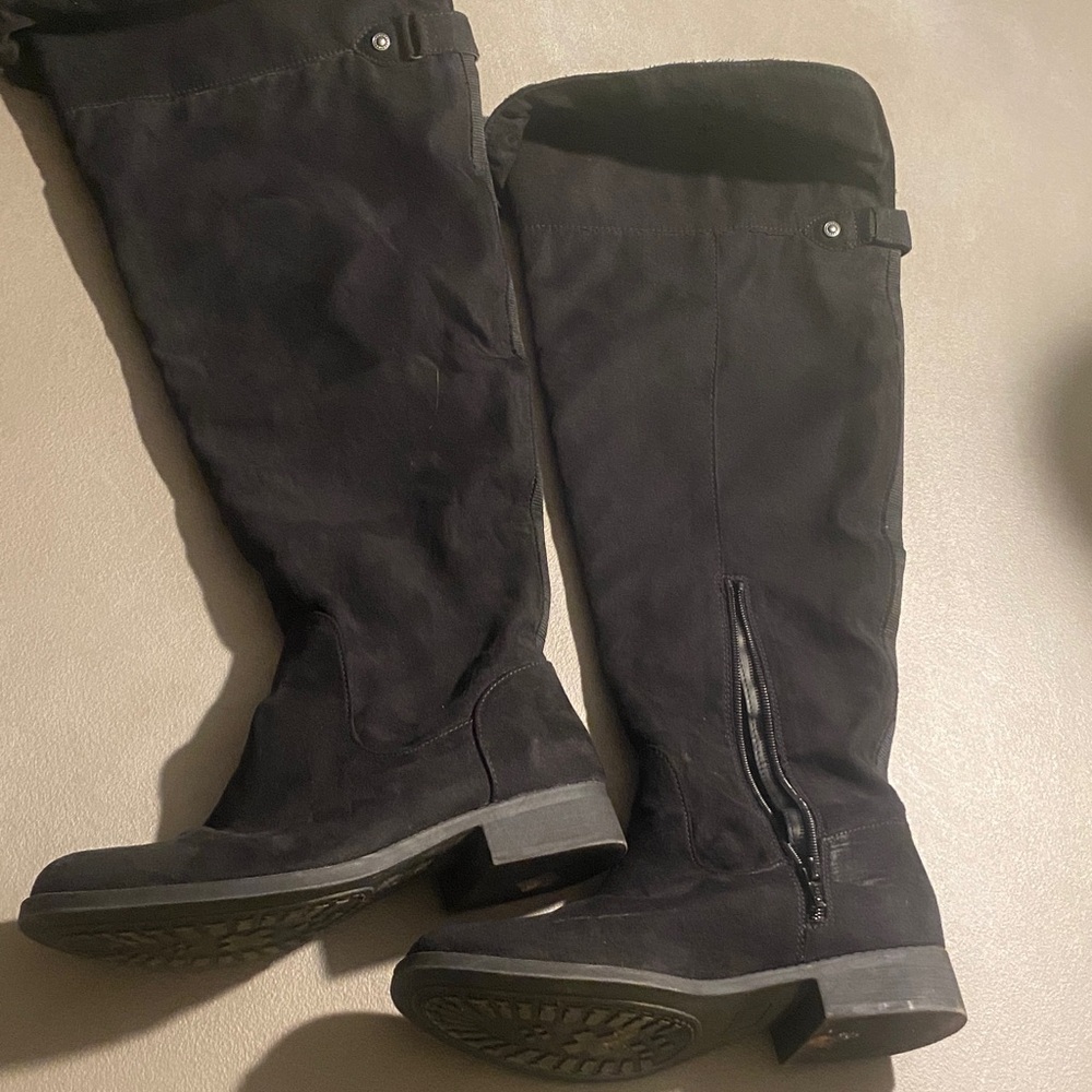 Sun + Stone Charcoal Over the Knee Boots